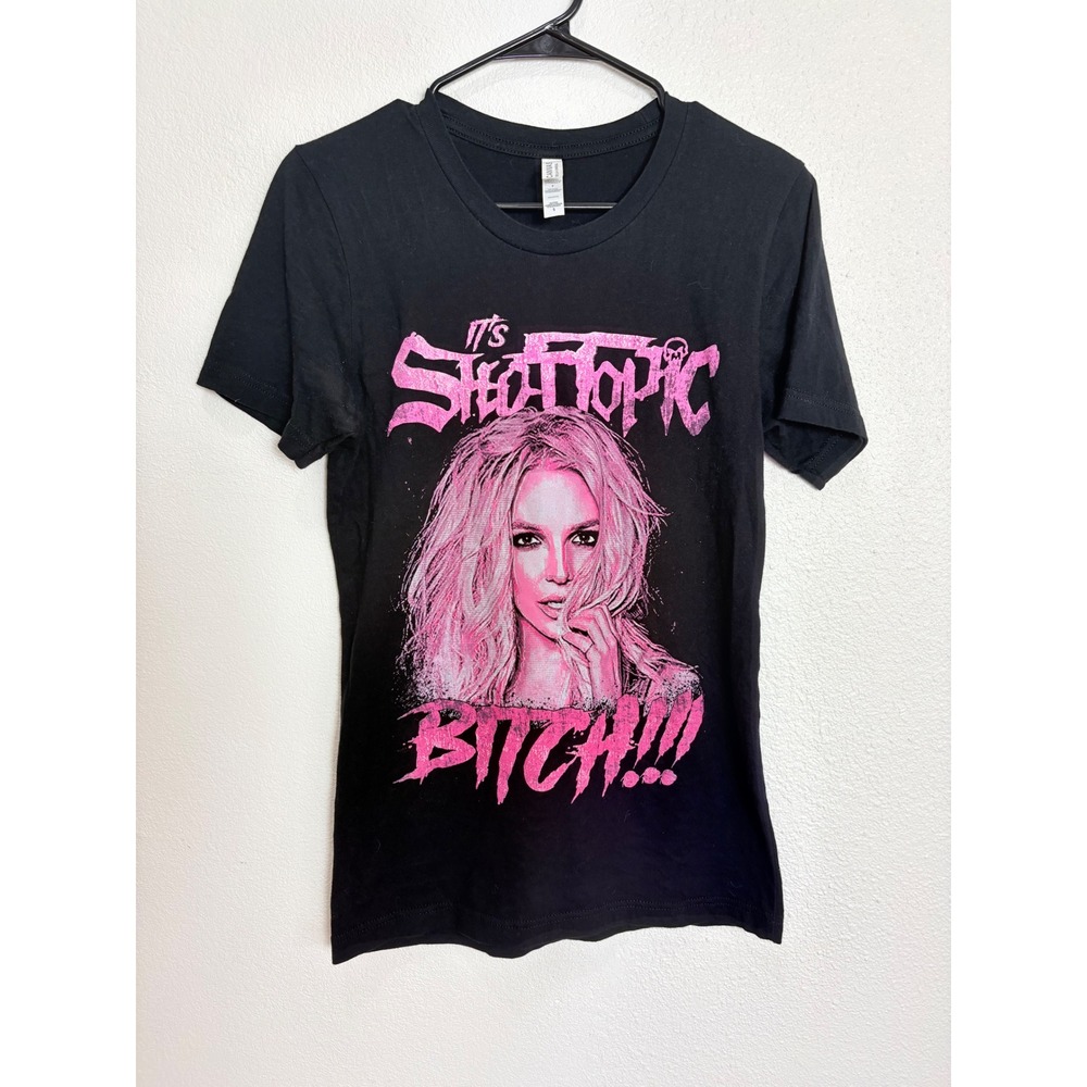 It's Britney B**ch Black & Pink Short Sleeve T-Shirt Size Small Y2K 2000s Baddie